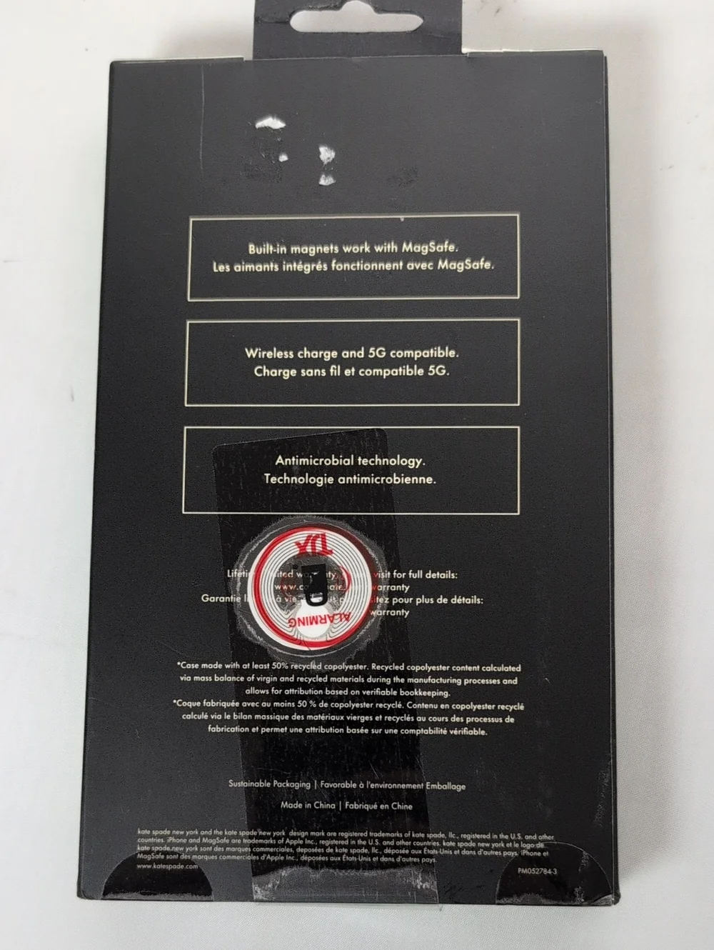 Kate Spade iPhone 15 Pro Max Phone Case Clear with Black & White Daisies